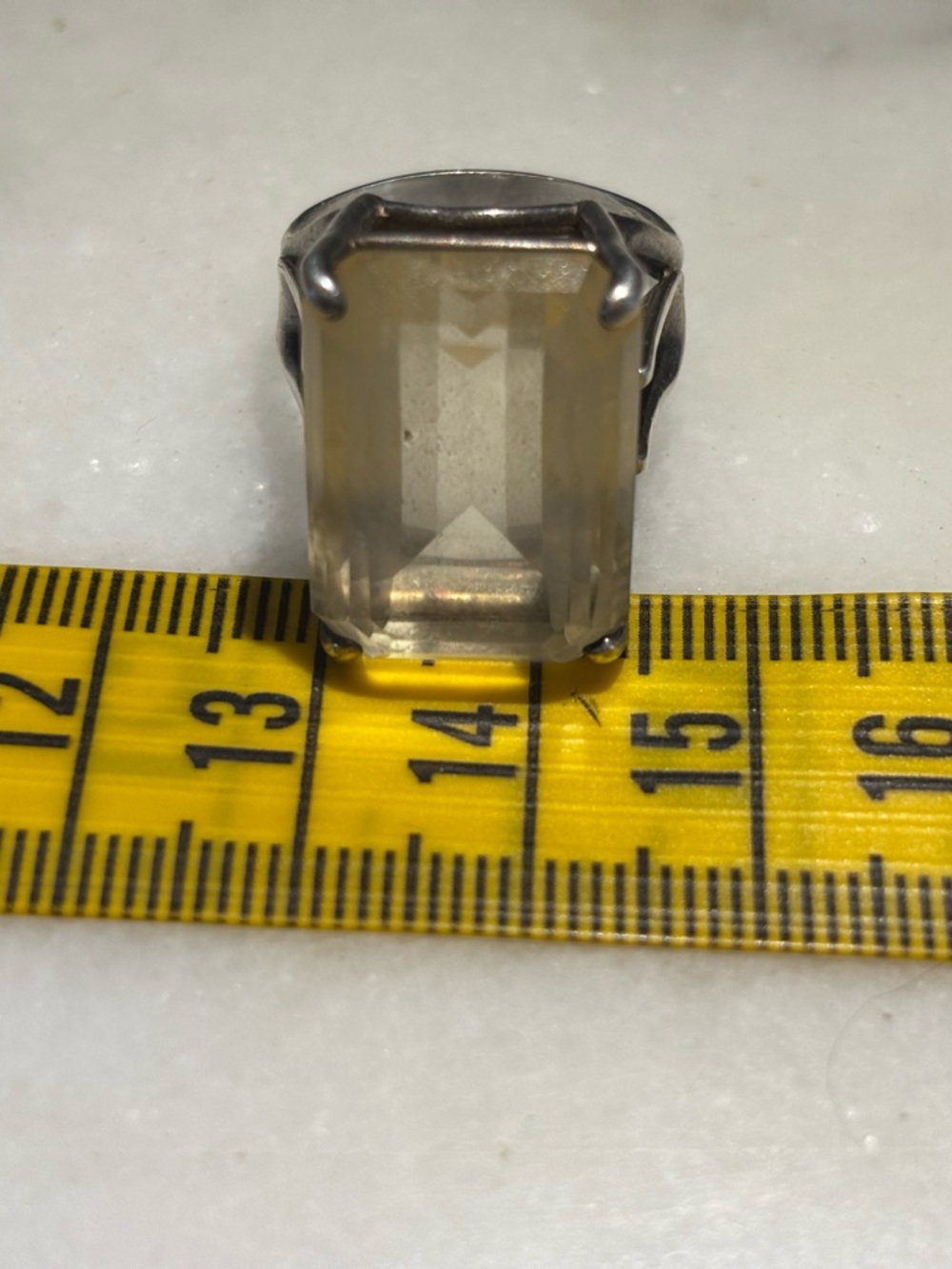 Stunning Citrine 925 Sterling Silver Ring Faceted Stone - Size 7 - Picture 7 of 15